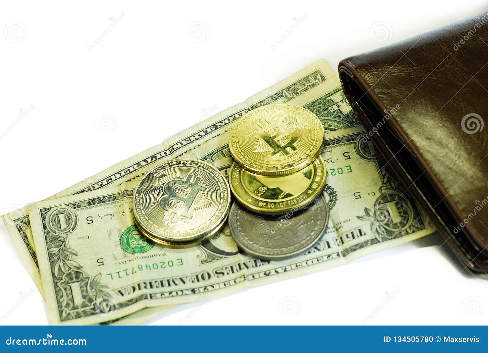 Money Laundering Bitcoin Wallet Stock Photo Image Of Green Bill - 